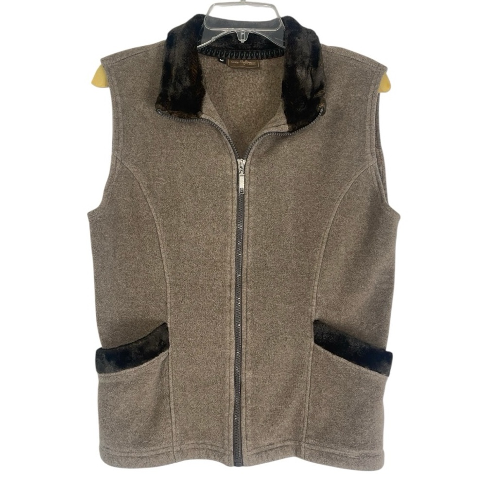 Wooly Bully Colorado vest with faux fur trim. Size medium GUC